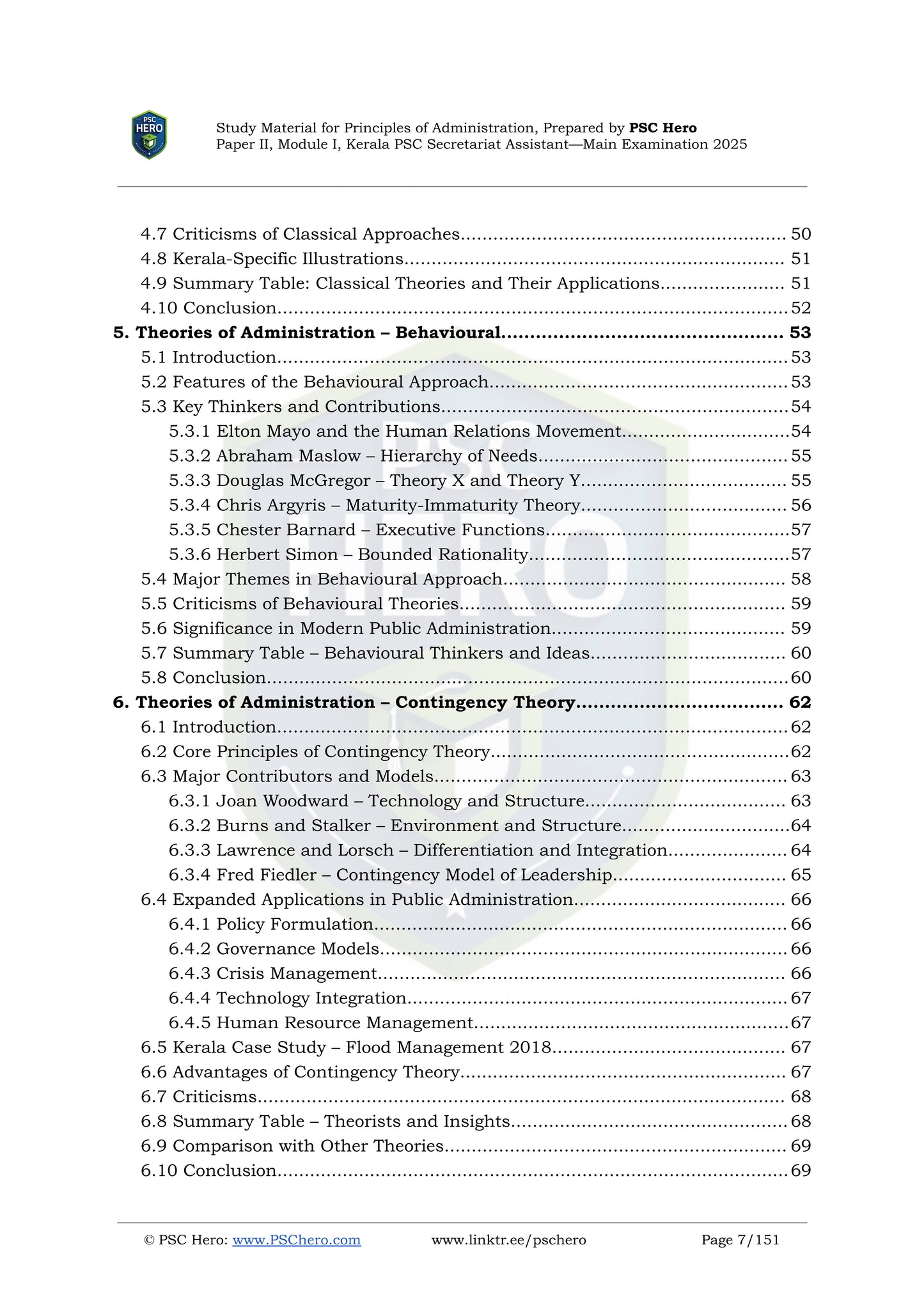 Study Material - Principles of Administration - Secretariat Assistant Mains
