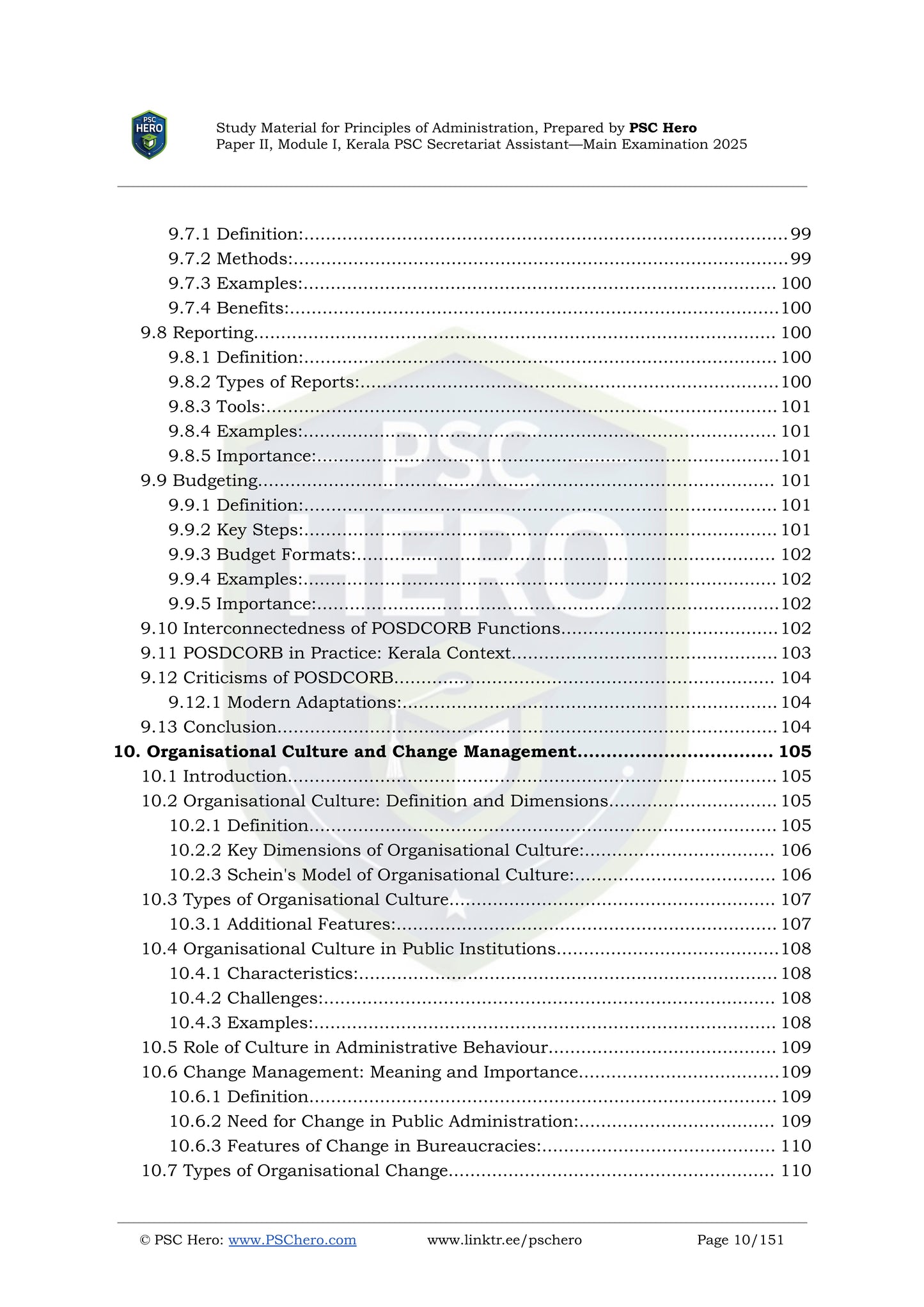 Study Material - Principles of Administration - Secretariat Assistant Mains