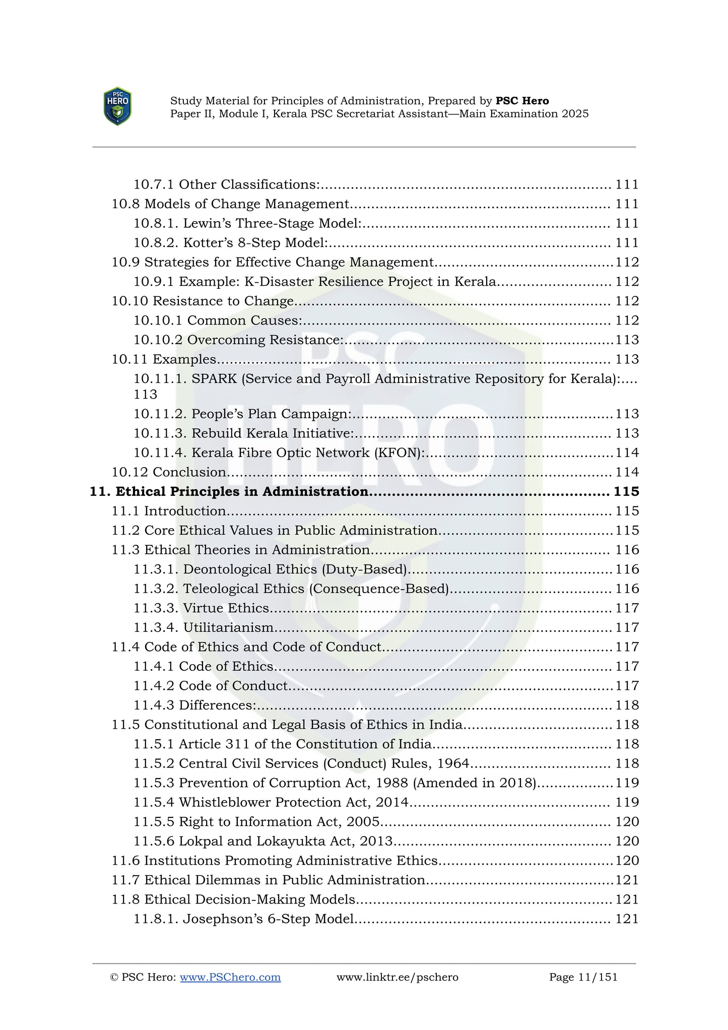Study Material - Principles of Administration - Secretariat Assistant Mains