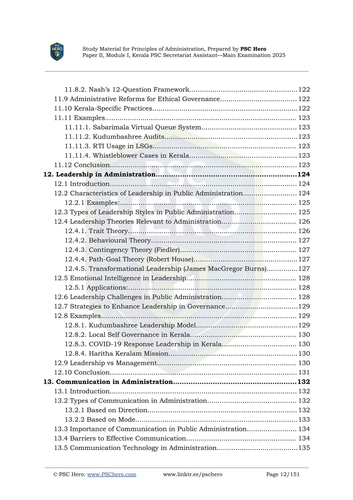 Study Material - Principles of Administration - Secretariat Assistant Mains