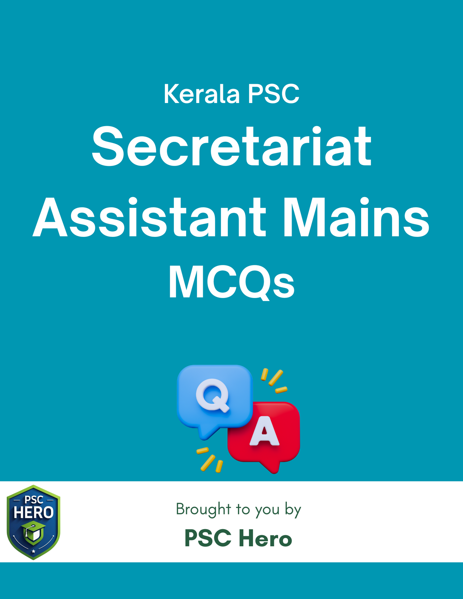 Secretariat Assistant Mains MCQs and Test Series